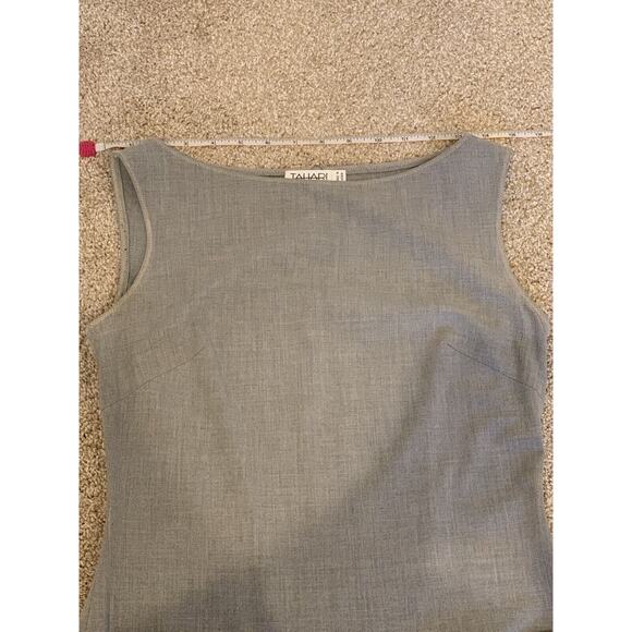 Tahari Womens Gray Sleeveless Suit Dress Light Size 4 - Picture 6 of 12